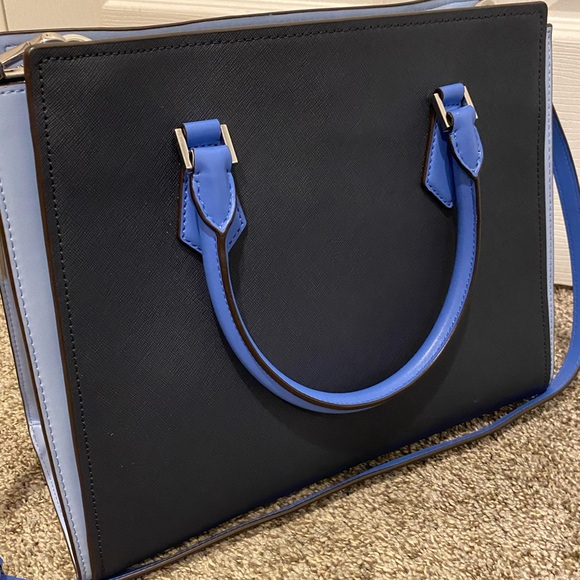 Large Blue Color Block Michael Kors Purse and Wristlet Wallet - Picture 3 of 11